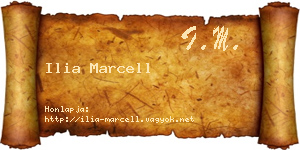 Ilia Marcell névjegykártya